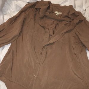 Brown Button Up blouse